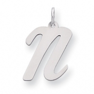 Picture of Sterling Silver Large Script Intial N Charm