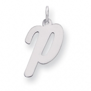 Picture of Sterling Silver Large Script Intial P Charm