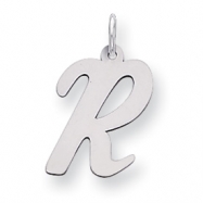 Picture of Sterling Silver Large Script Intial R Charm