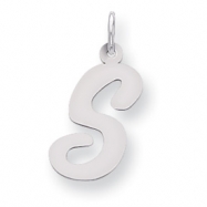 Picture of Sterling Silver Large Script Intial S Charm