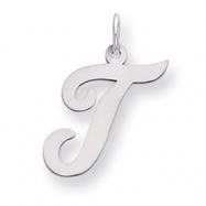 Picture of Sterling Silver Large Script Intial T Charm