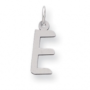 Picture of Sterling Silver Large Slanted Block Initial E Charm