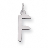 Picture of Sterling Silver Large Slanted Block Initial F Charm