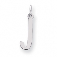 Picture of Sterling Silver Large Slanted Block Initial J Charm
