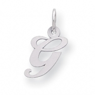 Picture of Sterling Silver Small Fancy Script Initial G Charm