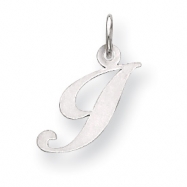 Picture of Sterling Silver Small Fancy Script Initial I Charm