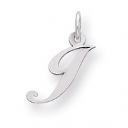 Picture of Sterling Silver Small Fancy Script Initial J Charm