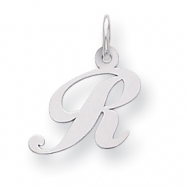 Picture of Sterling Silver Small Fancy Script Initial R Charm