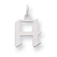 Picture of Sterling Silver Small Artisian Block Initial H Charm