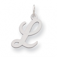 Picture of Sterling Silver Medium Fancy Script Initial L Charm