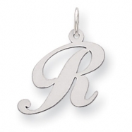 Picture of Sterling Silver Medium Fancy Script Initial R Charm