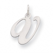 Picture of Sterling Silver Medium Fancy Script Initial V Charm