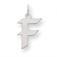 Picture of Sterling Silver Medium Artisian Block Initial F Charm