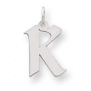 Picture of Sterling Silver Medium Artisian Block Initial K Charm