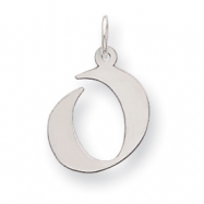 Picture of Sterling Silver Medium Artisian Block Initial O Charm
