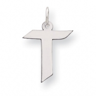 Picture of Sterling Silver Medium Artisian Block Initial T Charm