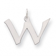 Picture of Sterling Silver Medium Artisian Block Initial W Charm