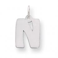 Picture of Sterling Silver Bubble Block Initial N Charm