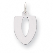 Picture of Sterling Silver Bubble Block Initial V Charm