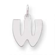 Picture of Sterling Silver Bubble Block Initial W Charm