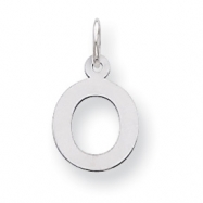 Picture of Sterling Silver Small Block Intial O Charm