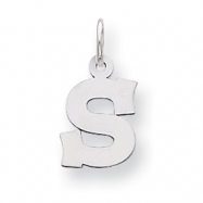 Picture of Sterling Silver Small Block Intial S Charm