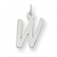 Picture of Sterling Silver Medium Initial W Charm