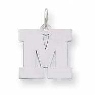 Picture of Sterling Silver Medium Block Intial M Charm