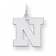 Picture of Sterling Silver Medium Block Intial N Charm