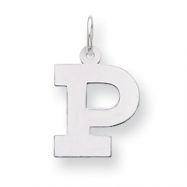 Picture of Sterling Silver Medium Block Intial P Charm