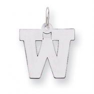 Picture of Sterling Silver Medium Block Intial W Charm