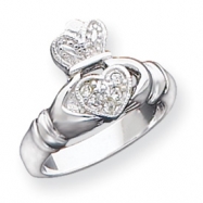 Picture of Sterling Silver CZ Claddagh Ring