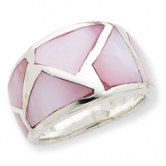 Picture of Sterling Silver Pink Mother of Pearl Ring