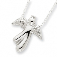 Picture of Sterling Silver Diamond Angel Necklace chain