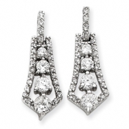 Picture of Sterling Silver CZ Journey Earrings