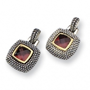 Picture of Sterling Silver/Gold-plated Antiqued Garnet Earrings
