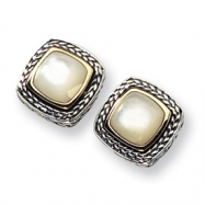 Picture of Sterling Silver w/14k Mother of Pearl Earrings