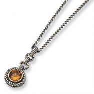 Picture of Sterling Silver/Gold-plated Citrine 18in Necklace