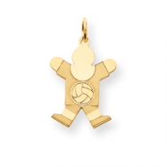 Picture of Gold-plated Sterling SilverKid Charm