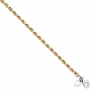 Picture of Sterling Silver & 14K 2.6mm Diamond-cut Rope Chain