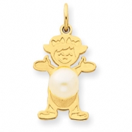 Picture of 14K Girl 6x4 Oval  Cultured Pearl-Jun