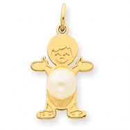 Picture of 14K Boy 6x4 Oval Cultured Pearl-Jun