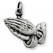 Picture of Sterling Silver Antiqued Praying Hands Charm
