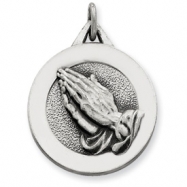 Picture of Sterling Silver Antiqued Praying Hands Pendant