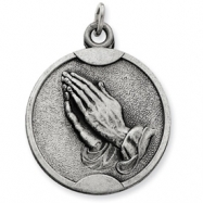 Picture of Sterling Silver Antiqued Praying Hands Pendant