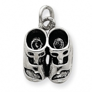 Picture of Sterling Silver Antiqued Baby Shoes Charm
