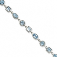 Picture of Sterling Silver Blue Topaz Bracelet