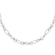 Picture of Sterling Silver Freshwater Cultured Pearl Necklace chain