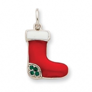 Picture of Sterling Silver Enameled Stocking Charm