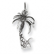 Picture of Sterling Silver Antiqued Palm Tree Charm